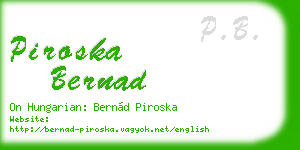 piroska bernad business card