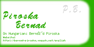 piroska bernad business card